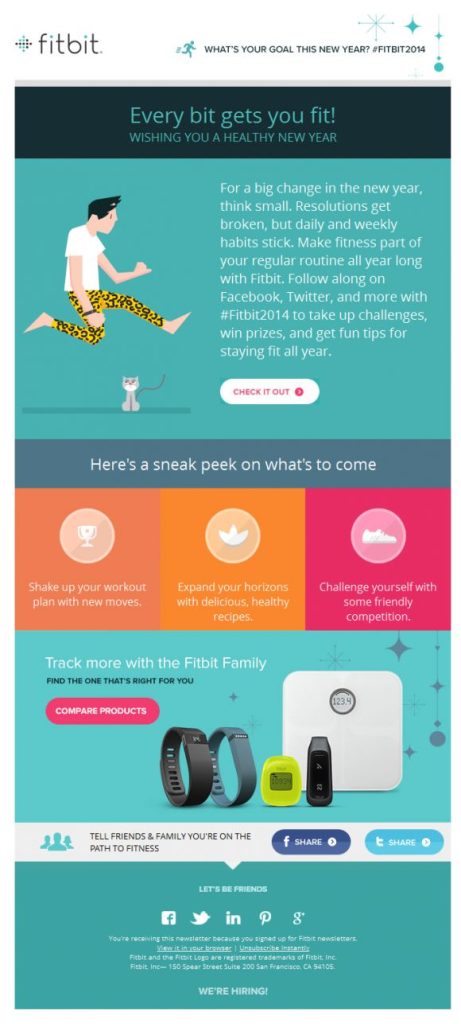 email marketing - newsletter-fitbit